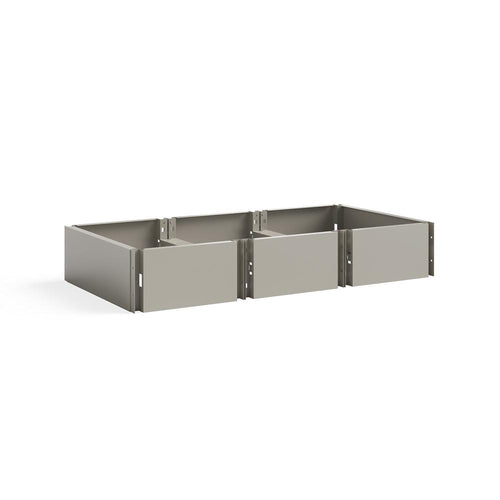 Triple Continuous Metal Locker Base Addition 35''W x 16''D x 5.75''H - Tan - Safco