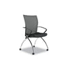 Valoré Training Series High-Back Nesting Chair, Black Seat/Black Back, Silver Base, 2/Carton - Safco