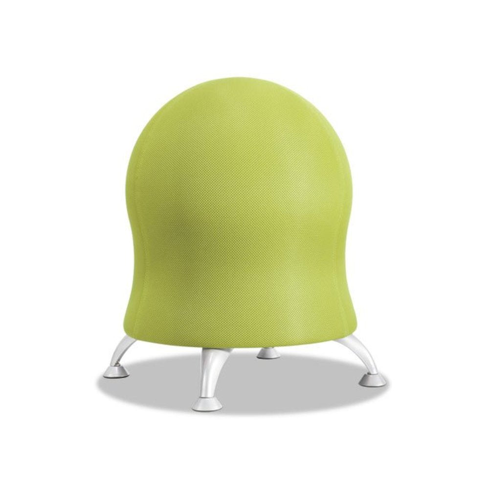 Zenergy Ball Chair, Backless, Supports Up to 250 lb, Grass Fabric Seat, Silver Base - Safco