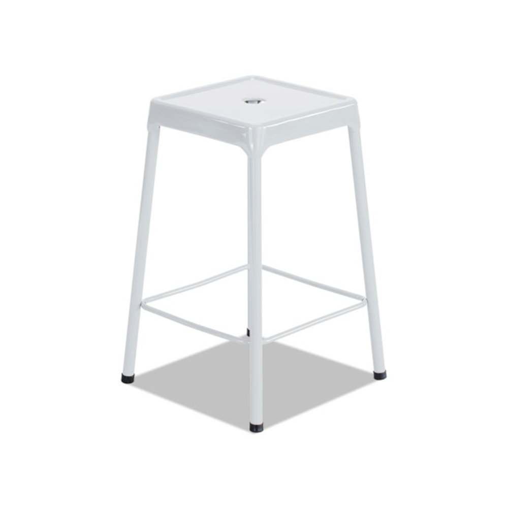Counter-Height Steel Stool, White - Safco