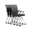 Valoré Training Series High-Back Nesting Chair, Black Seat/Black Back, Silver Base, 2/Carton - Safco