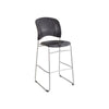 Reve Bistro Chair, Supports Up to 250 lb, 31'' Seat Height, Black Seat, Black Back, Silver Base - Safco