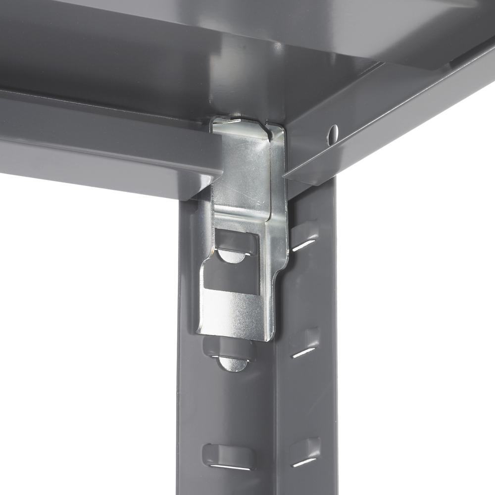 Industrial Shelf - 48'' x 24'' x 85'' - 6 x Shelf(ves) - 5400 lb Load Capacity - Durable - Dark Gray - Powder Coated - Steel - Assembly Required - Safco Products
