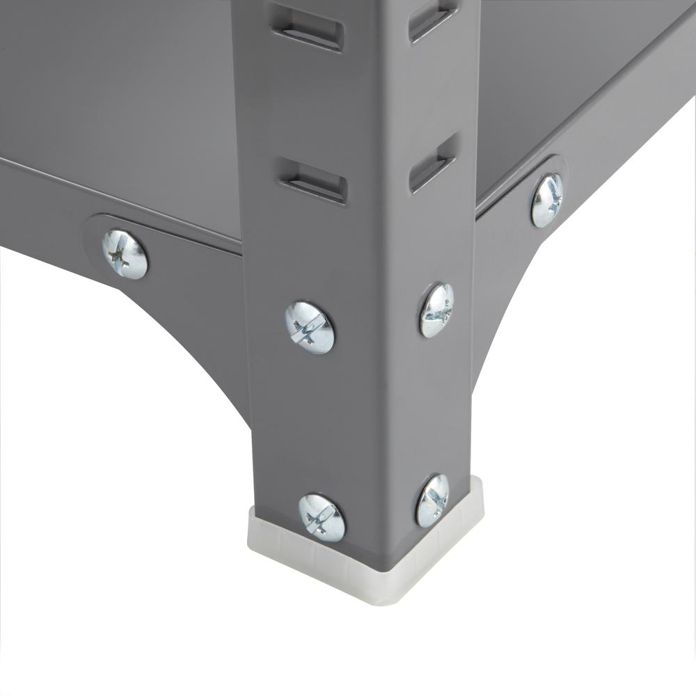 Industrial Shelf - 48'' x 24'' x 85'' - 6 x Shelf(ves) - 5400 lb Load Capacity - Durable - Dark Gray - Powder Coated - Steel - Assembly Required - Safco Products