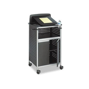 Scoot Multipurpose Mobile Lectern, 28.75 x 22 x 49.75, Black/Silver - Safco
