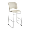 Rêve Series Bistro Chair, Molded Plastic Back/Seat, Steel Frame, Latte - Safco