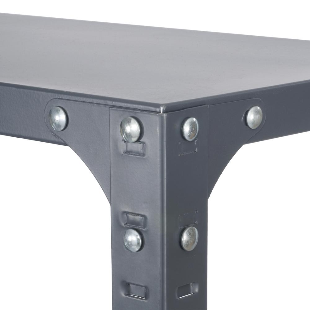 Industrial Shelf - 48'' x 24'' x 85'' - 6 x Shelf(ves) - 5400 lb Load Capacity - Durable - Dark Gray - Powder Coated - Steel - Assembly Required - Safco Products