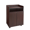 Executive Mobile Presentation Stand, 29.5w x 20.5d x 40.75h, Mahogany - Safco