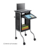 Scoot Presentation Cart - 4 Casters - Steel Frame - Black - Safco