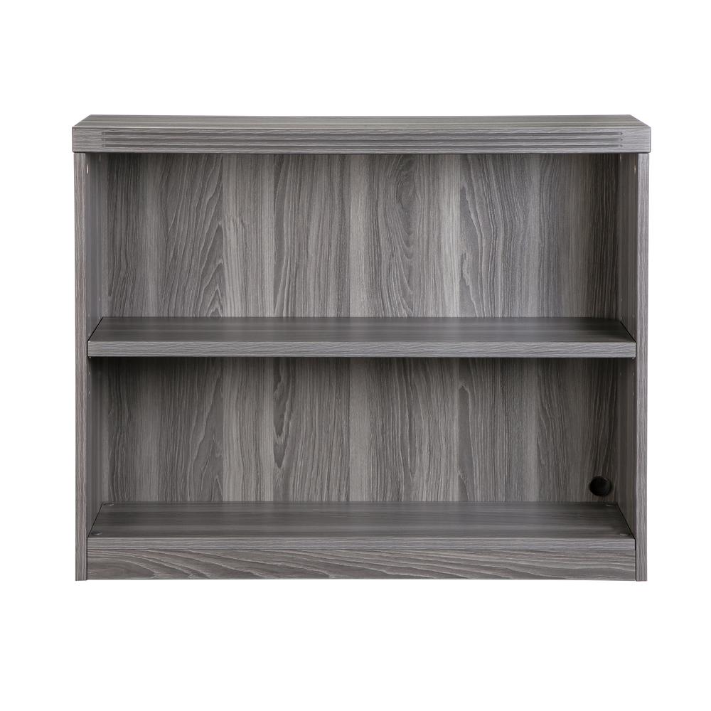 2 Shelf Bookcase (1 fixed shelf), Gray Steel - Mayline