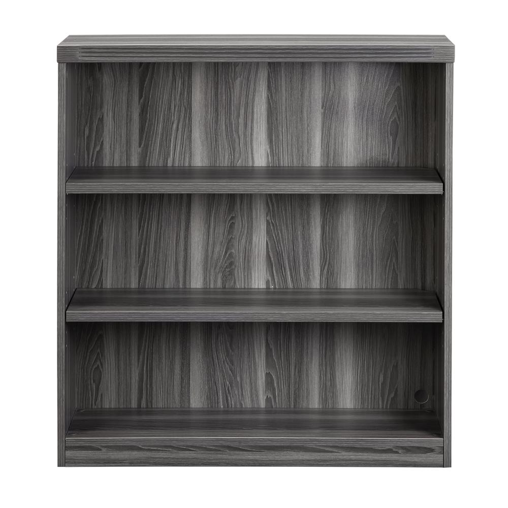 3 Shelf Bookcase (1 fixed shelf), Gray Steel - Mayline