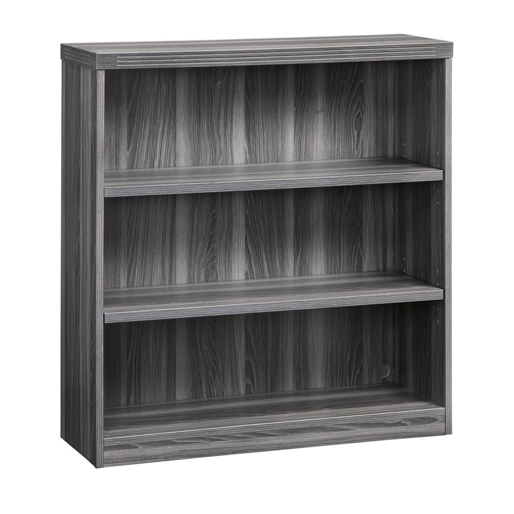3 Shelf Bookcase (1 fixed shelf), Gray Steel - Mayline
