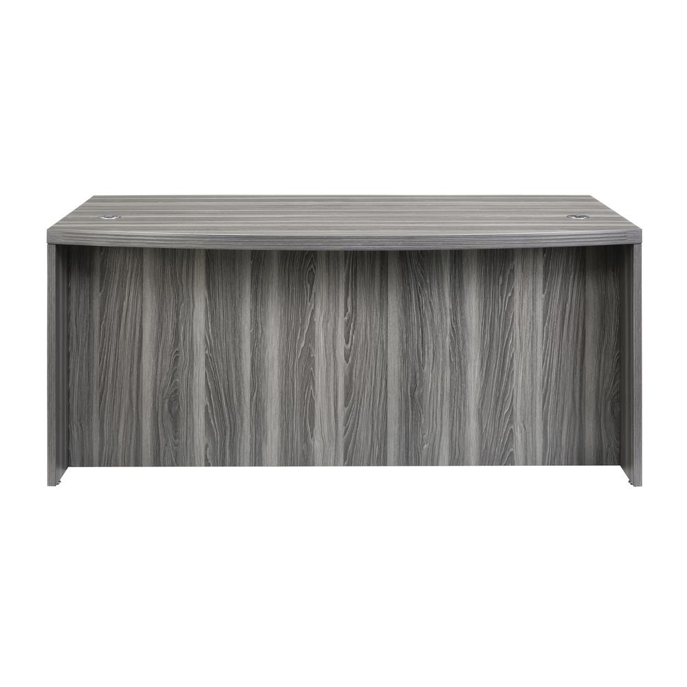 72'' Bow Front Desk, Gray Steel - Mayline