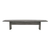 12' Conference Table, Boat Surface, Gray Steel - Mayline