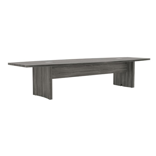 12' Conference Table, Boat Surface, Gray Steel - Mayline