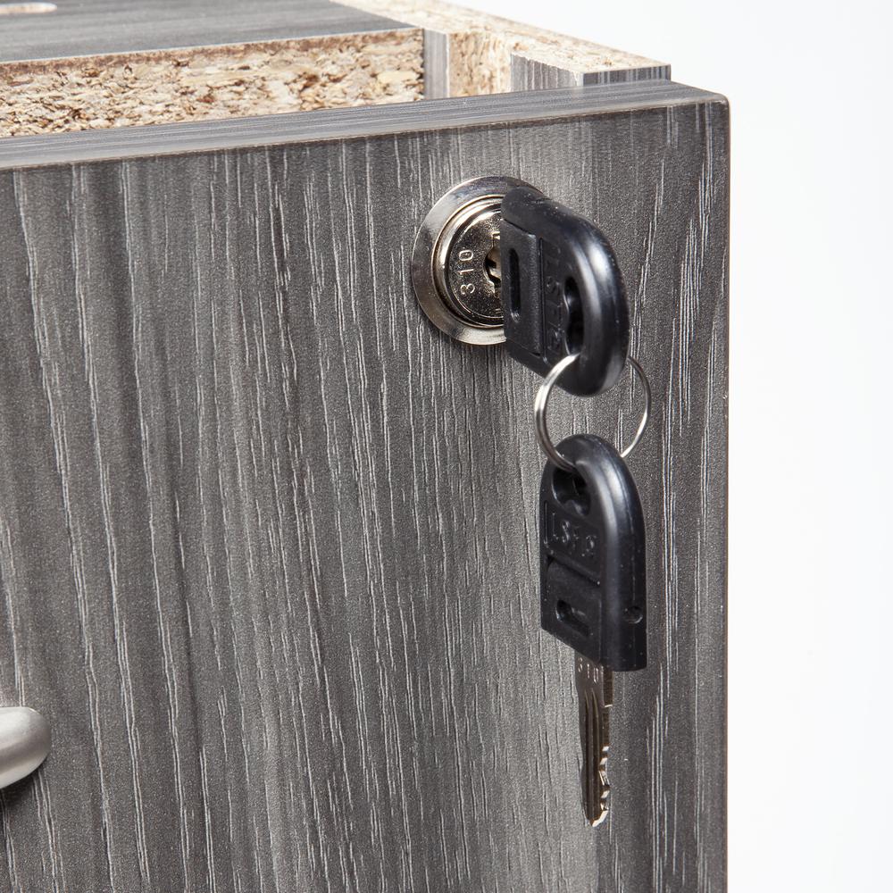 Desk FF Ped, Gray Steel - Mayline