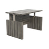 Aberdeen® Height-Adjustable Desk, Straight Front Top & Base, 72'' W - GraySteel - Mayline