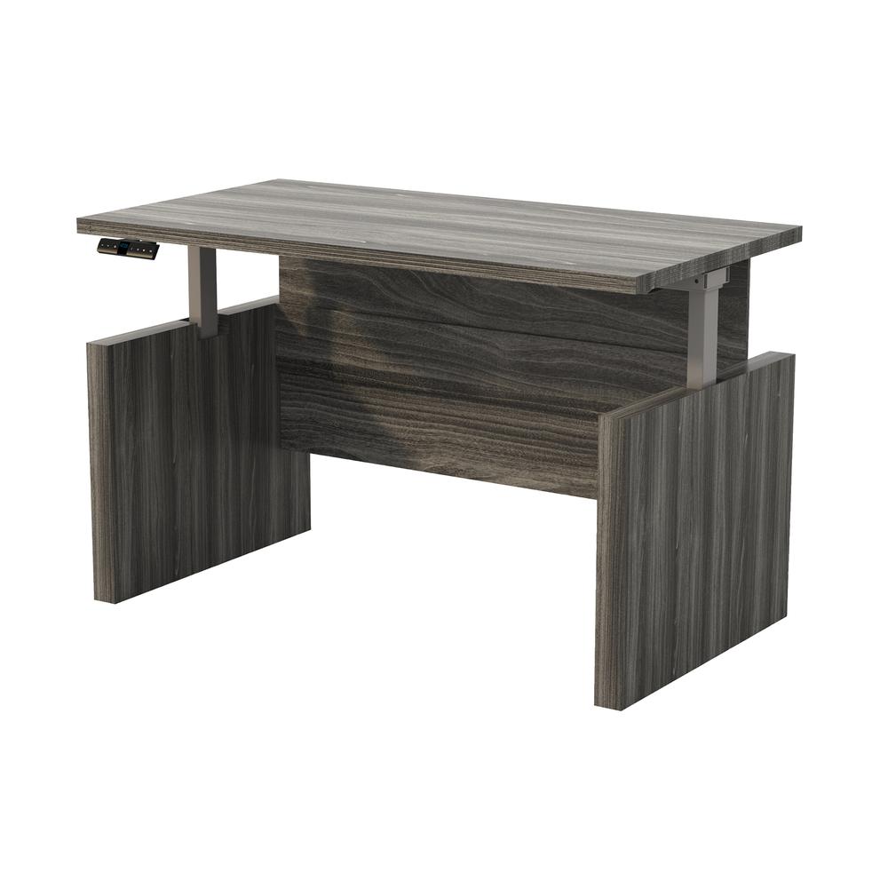 Aberdeen® Height-Adjustable Desk, Straight Front Top & Base, 72'' W - GraySteel - Mayline