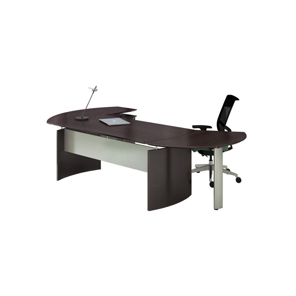 Medina™ Curved Desk Extension, Right - Mocha - Mayline