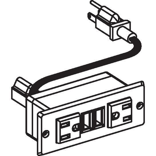 Power Module with 2 Power and 2 USB Outlets, 1 Daisy Chain Black - Safco