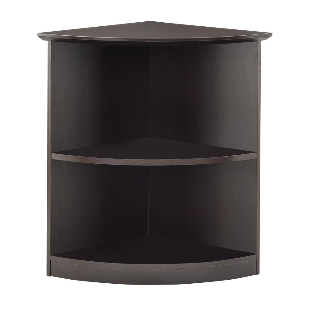 Bookcase (2 Shelf 1/4 - Round), Mocha - Safco