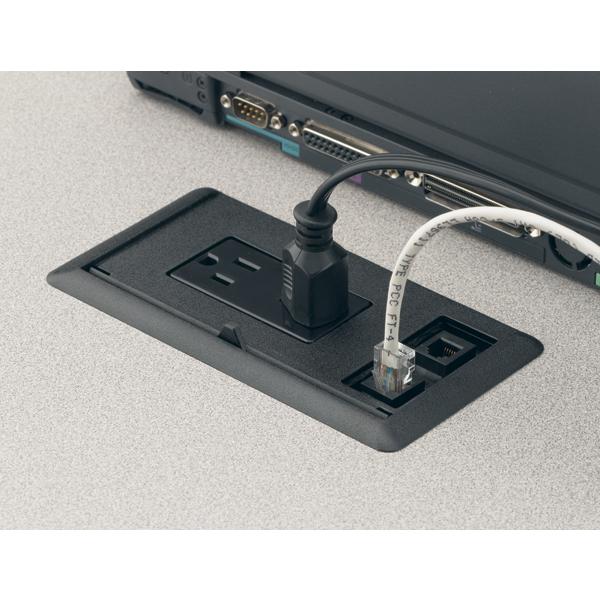 Optional Power Module [includes RJII-Cat 3 coupler (phone) and RJ45-Cat3 coupler (data)] - 6' power cord - Mayline