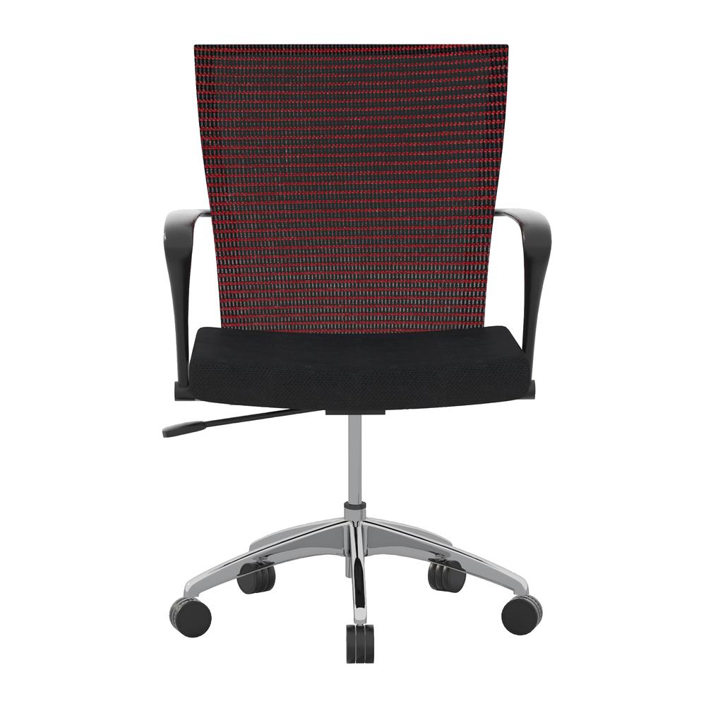 Height Adjustable Task Chair, Black/Red - Mayline