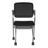 Valoré Training Series Mid-Back Nesting Chair, Mesh/Fabric, Black, 2/Carton - Mayline
