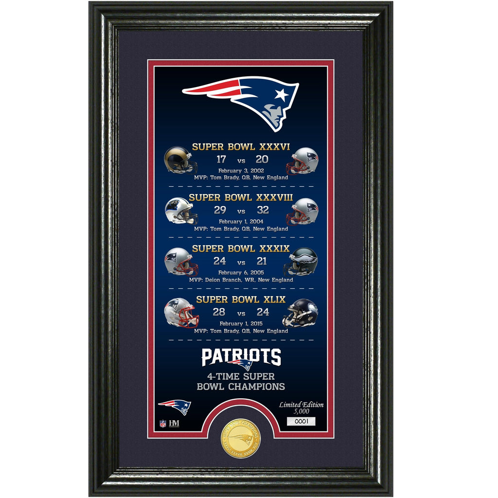 New England Patriots Legacy Bronze Coin Photo Mint -