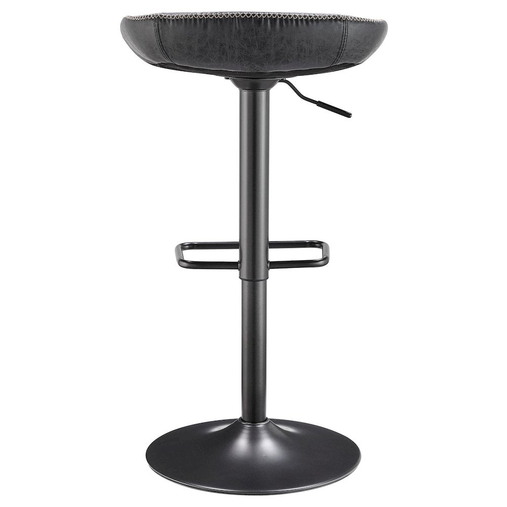 Rogue Faux Leather Gaslift Bar Stool, (Set of 2) - New Pacific Direct
