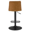 Jayden Faux Leather Low Back Gaslift Bar Stool, (Set of 2) - New Pacific Direct