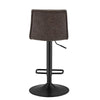 Jayden Faux Leather Low Back Gaslift Bar Stool, (Set of 2) - New Pacific Direct