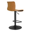 Jayden Faux Leather Low Back Gaslift Bar Stool, (Set of 2) - New Pacific Direct