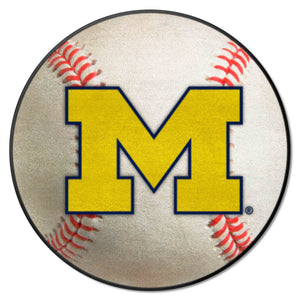 Fanmats - University of Michigan Baseball Mat 27'' diameter