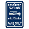 Seattle Seahawks Sign 12x18 Plastic Reserved Parking Style -