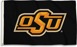 Oklahoma State Cowboys Flag 3x5 BSI Black Background - BSI Products