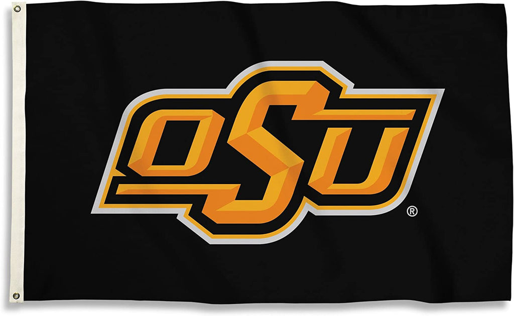 Oklahoma State Cowboys Flag 3x5 BSI Black Background - BSI Products