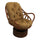 Rattan Swivel Rocker with Micro Suede Cushion - International Caravan