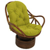 Rattan Swivel Rocker with Outdoor Fabric Cushion, Lime - International Caravan