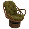 Rattan Swivel Rocker with Outdoor Fabric Cushion, Avocado - International Caravan