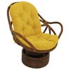 Rattan Swivel Rocker with Outdoor Fabric Cushion, Lemon - International Caravan
