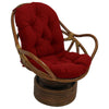 Rattan Swivel Rocker with Outdoor Fabric Cushion, Papprika - International Caravan