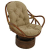 Rattan Swivel Rocker with Outdoor Fabric Cushion, Sandstone - International Caravan