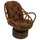 Rattan Swivel Rocker with Outdoor Fabric Cushion, Mocha - International Caravan