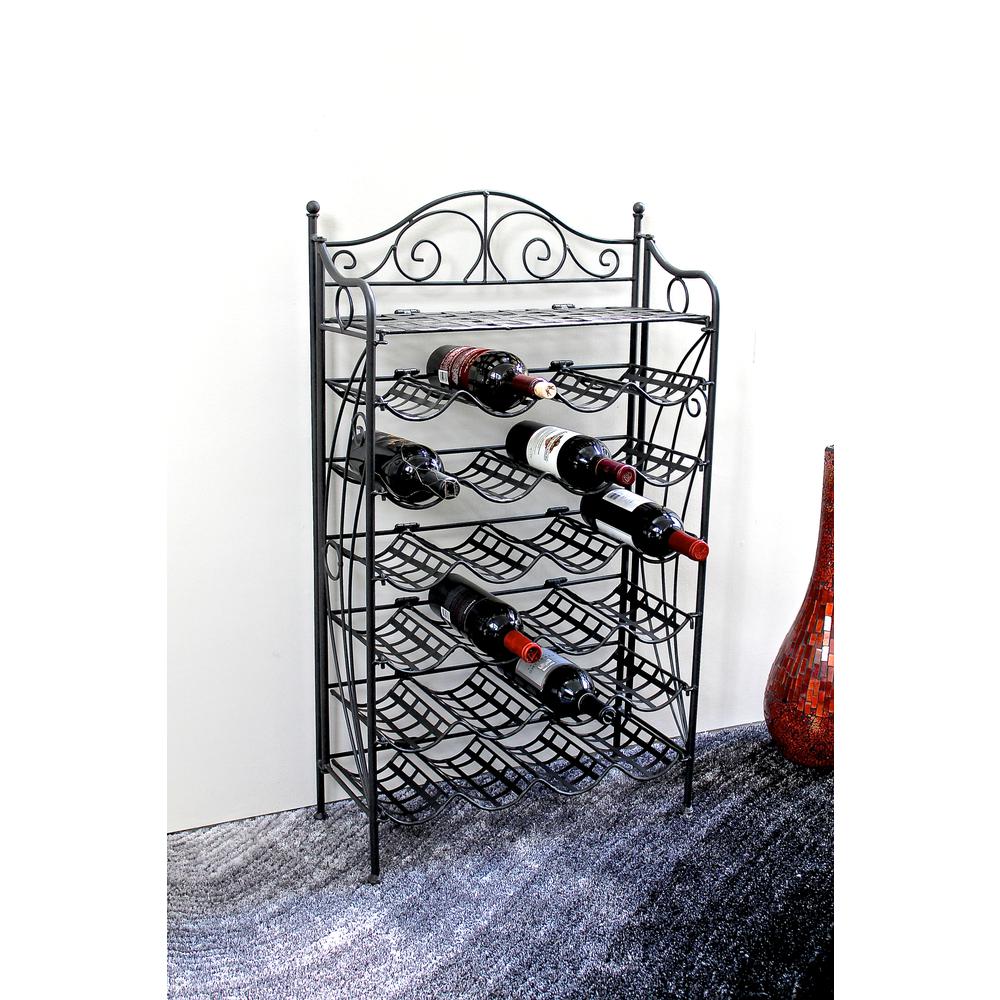 Iron 24-Bottle Wine Rack - International Caravan