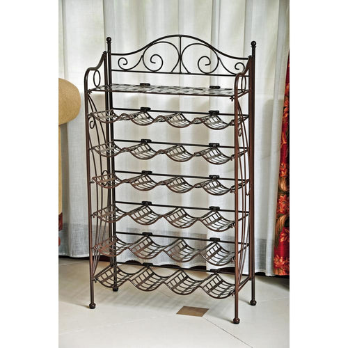 Iron 24-Bottle Wine Rack - International Caravan