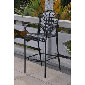 Set of 2 Mandalay Iron Bar Height Chair - International Caravan