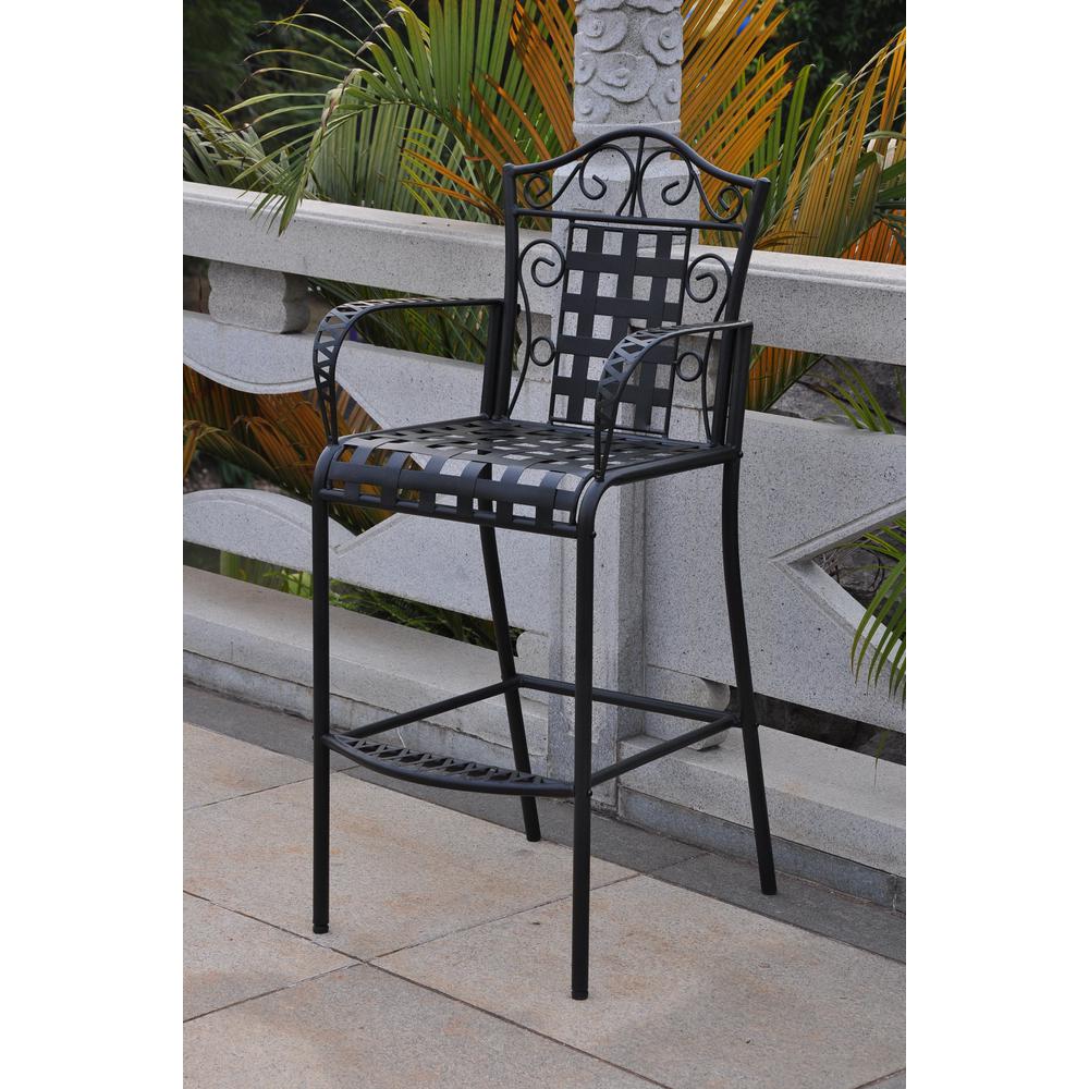 Set of 2 Mandalay Iron Bar Height Chair - International Caravan