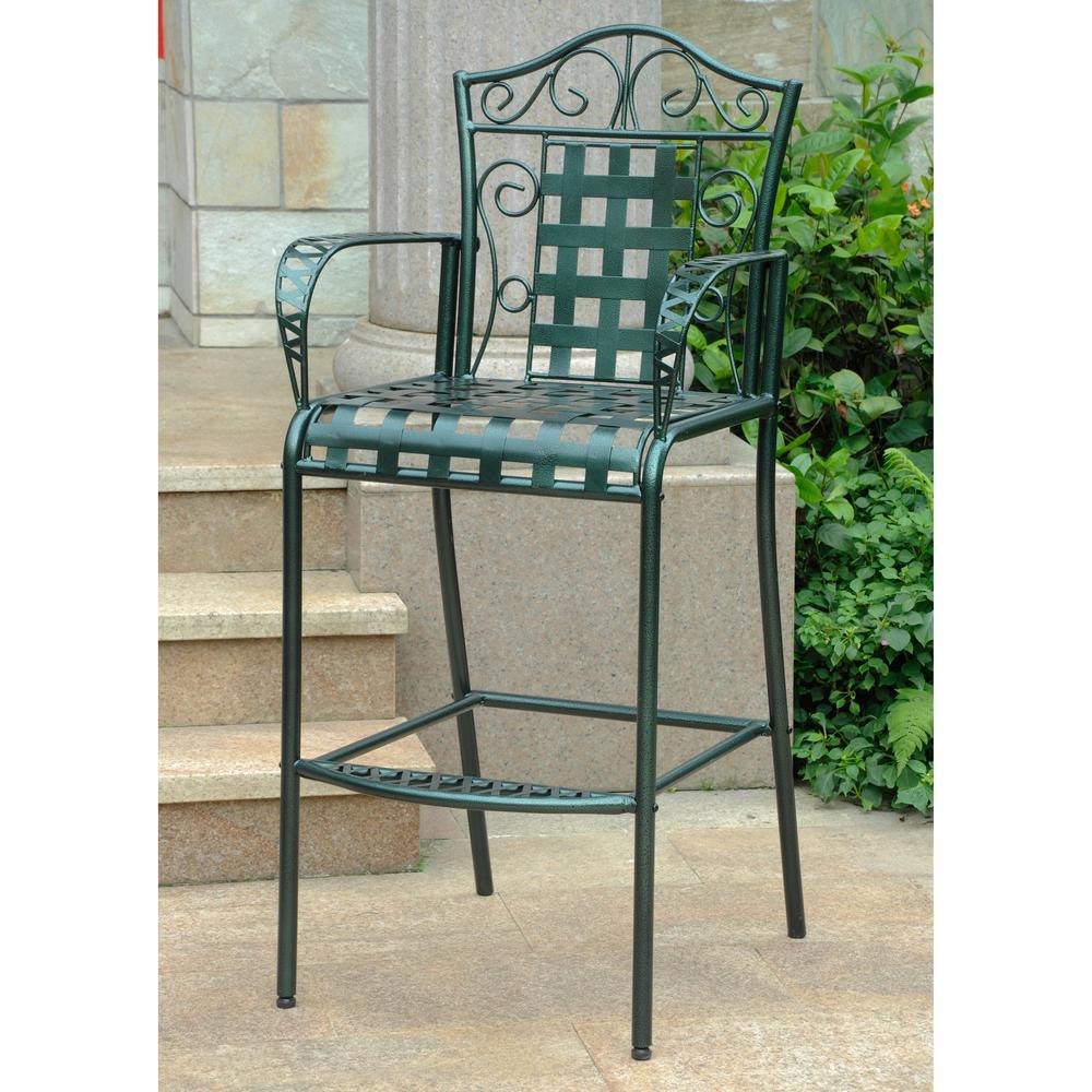 Set of 2 Mandalay Iron Bar Height Chair - International Caravan