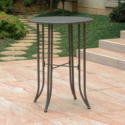 Mandalay Iron Bar Height Round Table - International Caravan